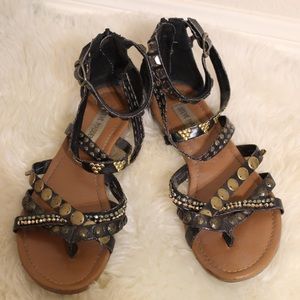 Black Steve Madden gladiator sandals